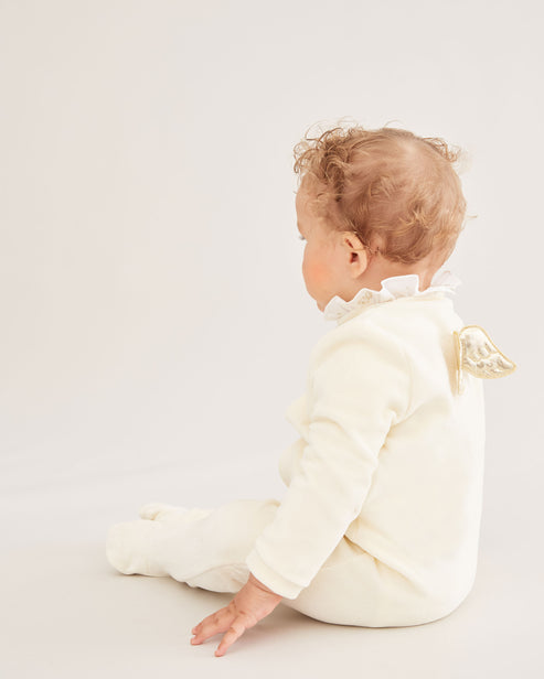 NU7606G2 MARIE-CHANTAL VELOUR ANGEL WING SLEEPSUIT
