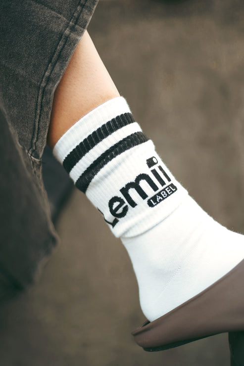 White Crew Socks