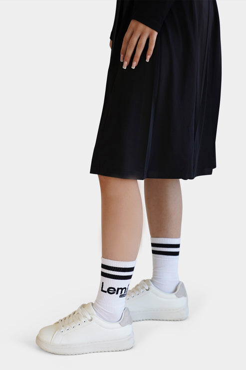 White Crew Socks
