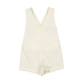Cream V Button Romper