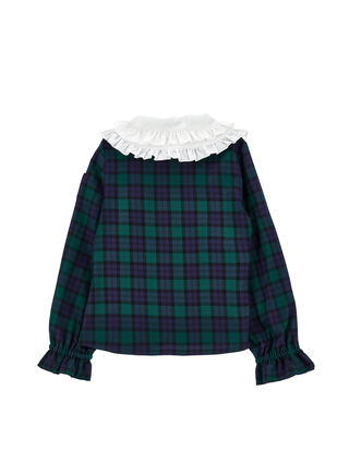 I1F308 6123 Philosophy FW25 LS Check blouse w collar