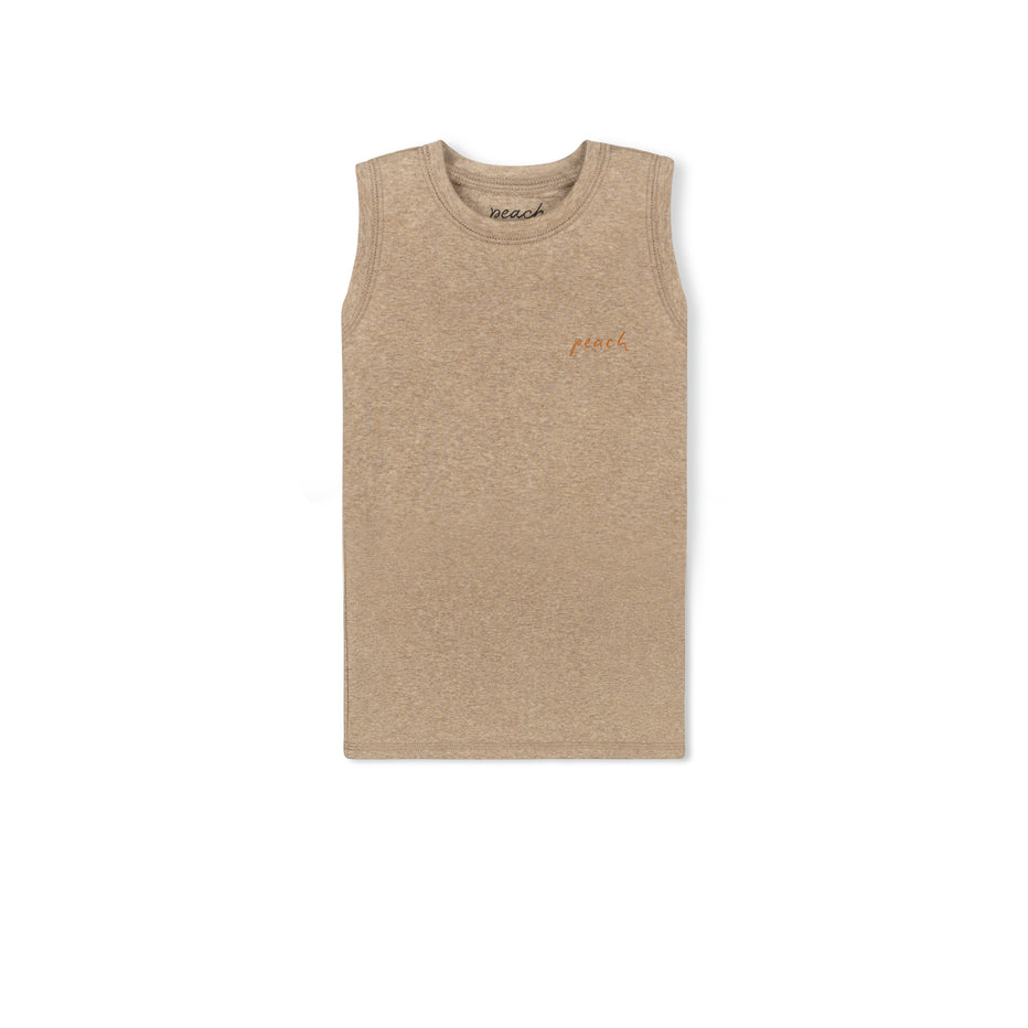 PEACH KIDS SET-kids sleeveless with cotton short