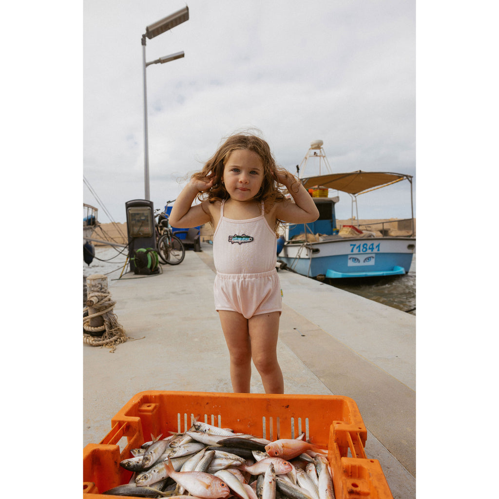 1984434 Textured Fish Romper
