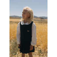 LBL07 Ladida Navy Jumper With Pleated Drop Waist