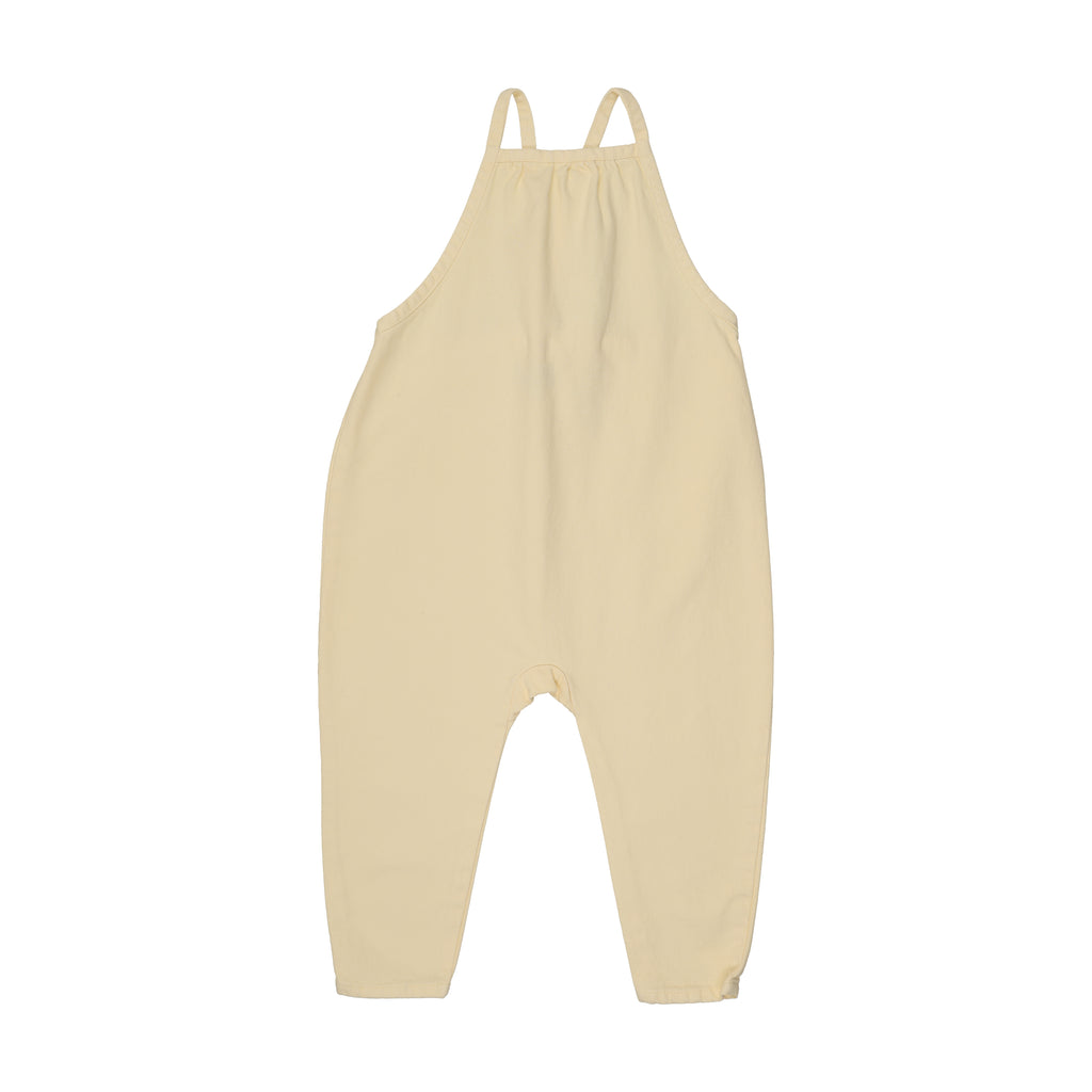 DENIM LONG ROMPER YELLOW DENIM