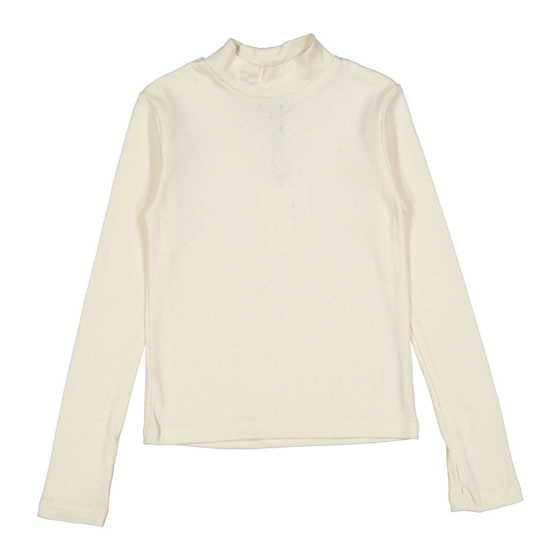 LBL62B Ladida Cuello alto de punto blanco roto
