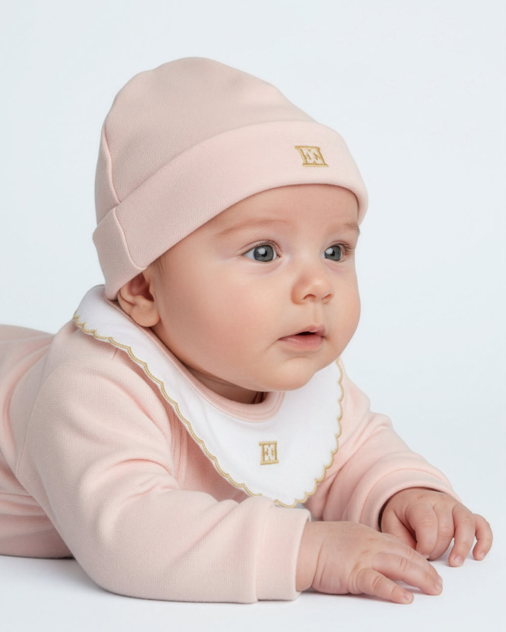 NEW BORN LS FOOTIE PINK