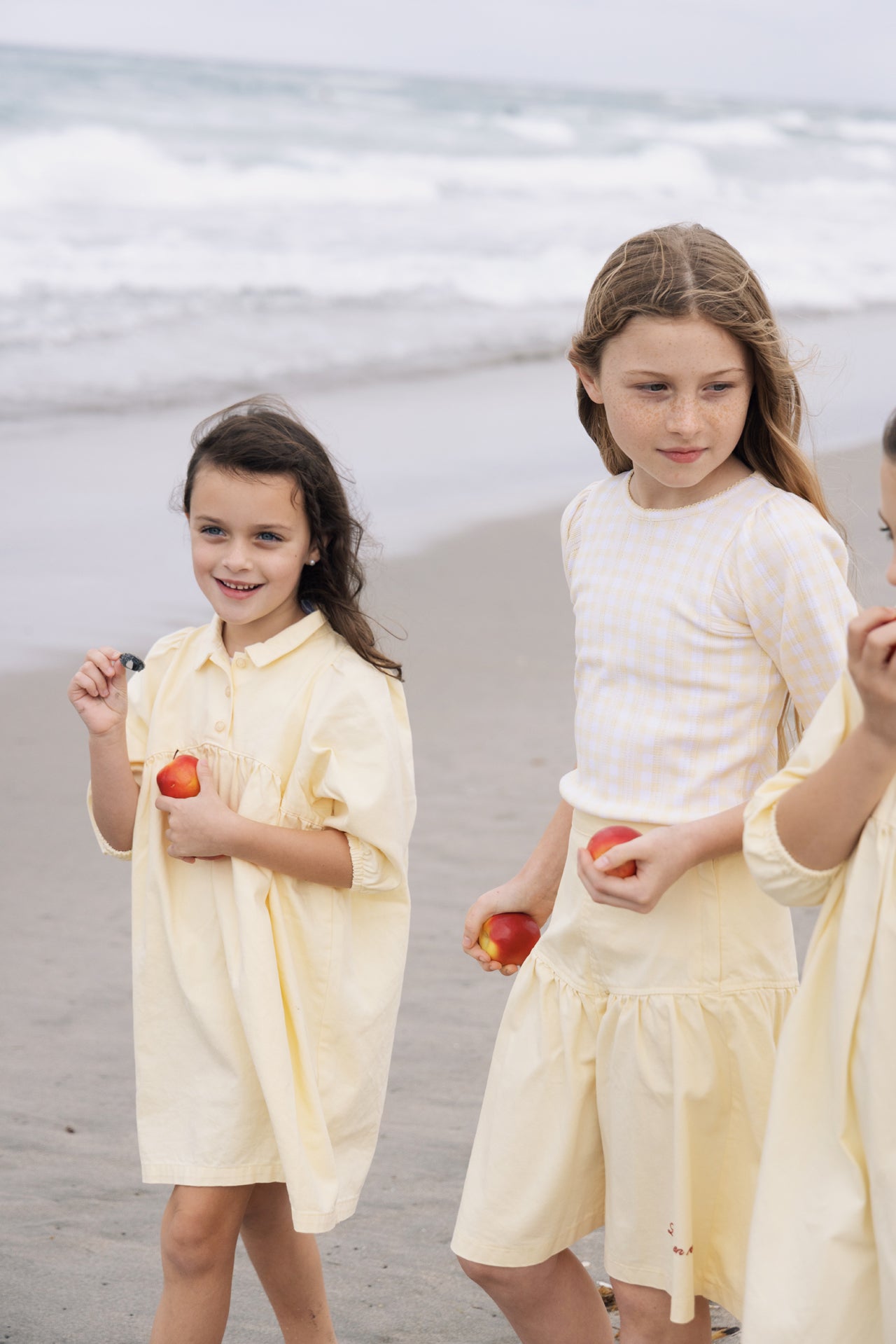 DENIM YOKE SKIRT YELLOW DENIM
