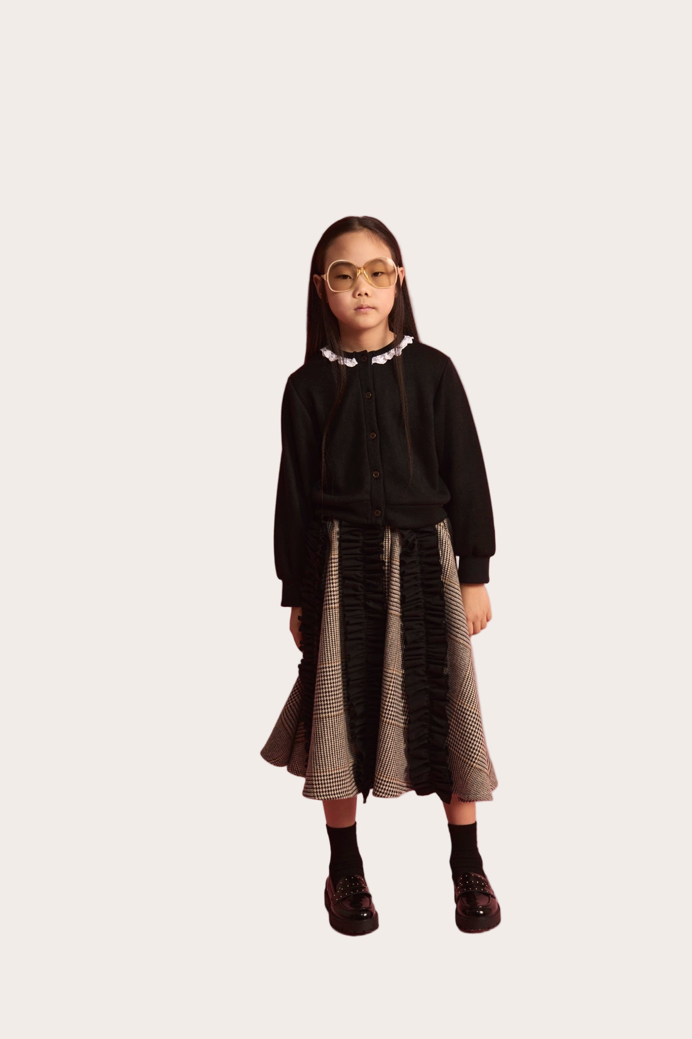 K071 Little Creative Factory valley ruffle circle skirt