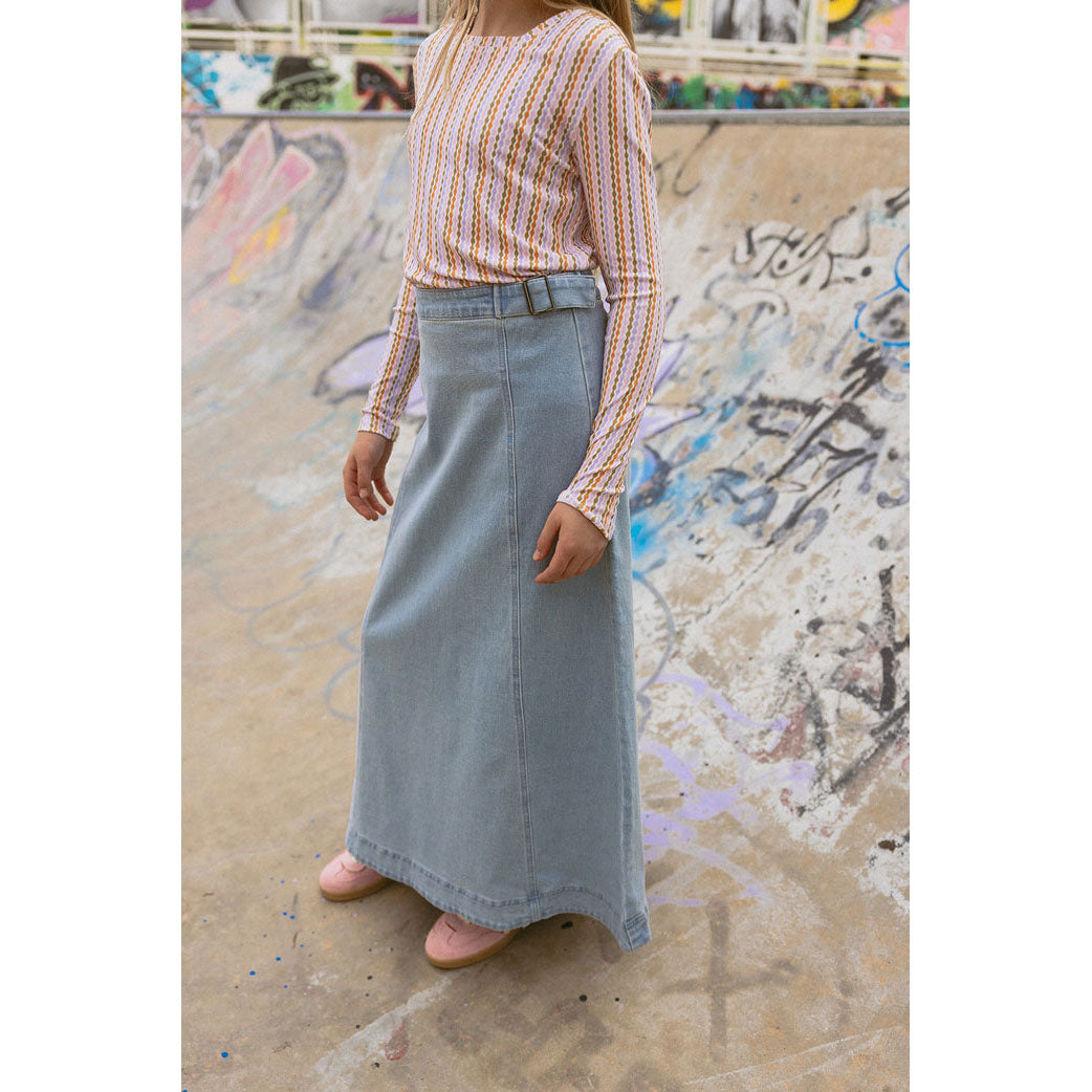 CH25101 Denim Wrap Skirt