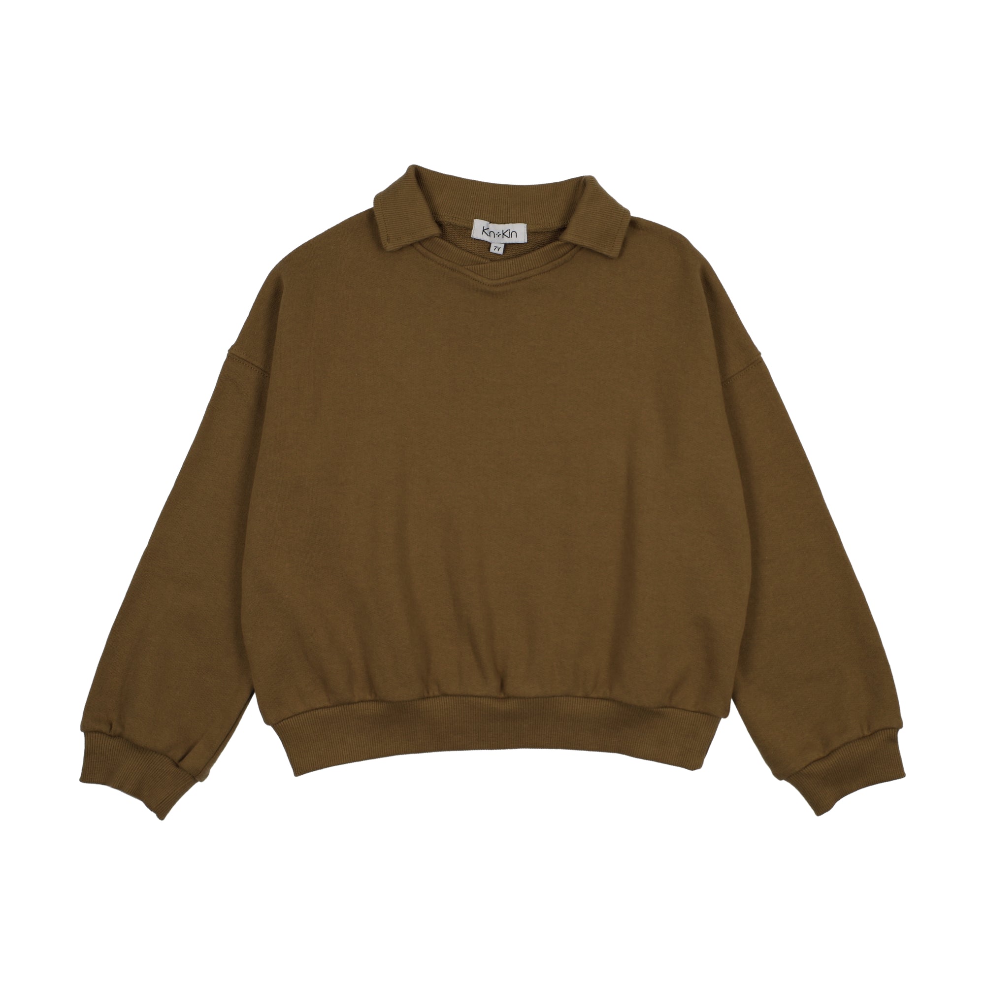 Kin Kin V-neck Collared Sweatshirt