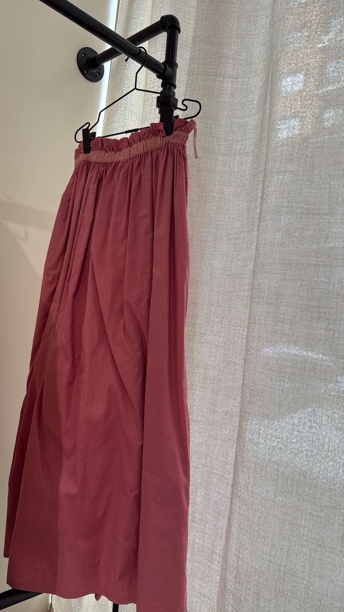 Cotton Taffeta Clara Ruffle Skirt Dusty Rose