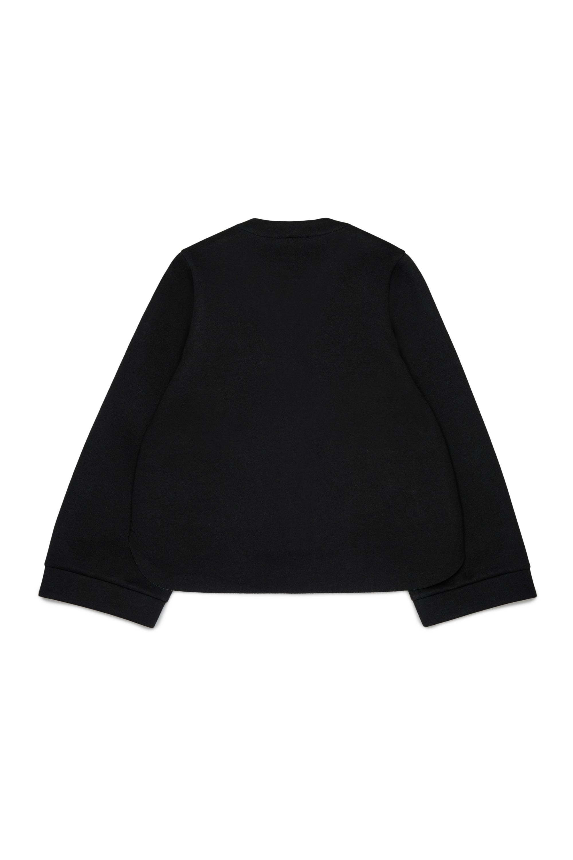 NEOPRENE VNECK CARDIGAN WITH BLUE STRIPE LINING  BLACK