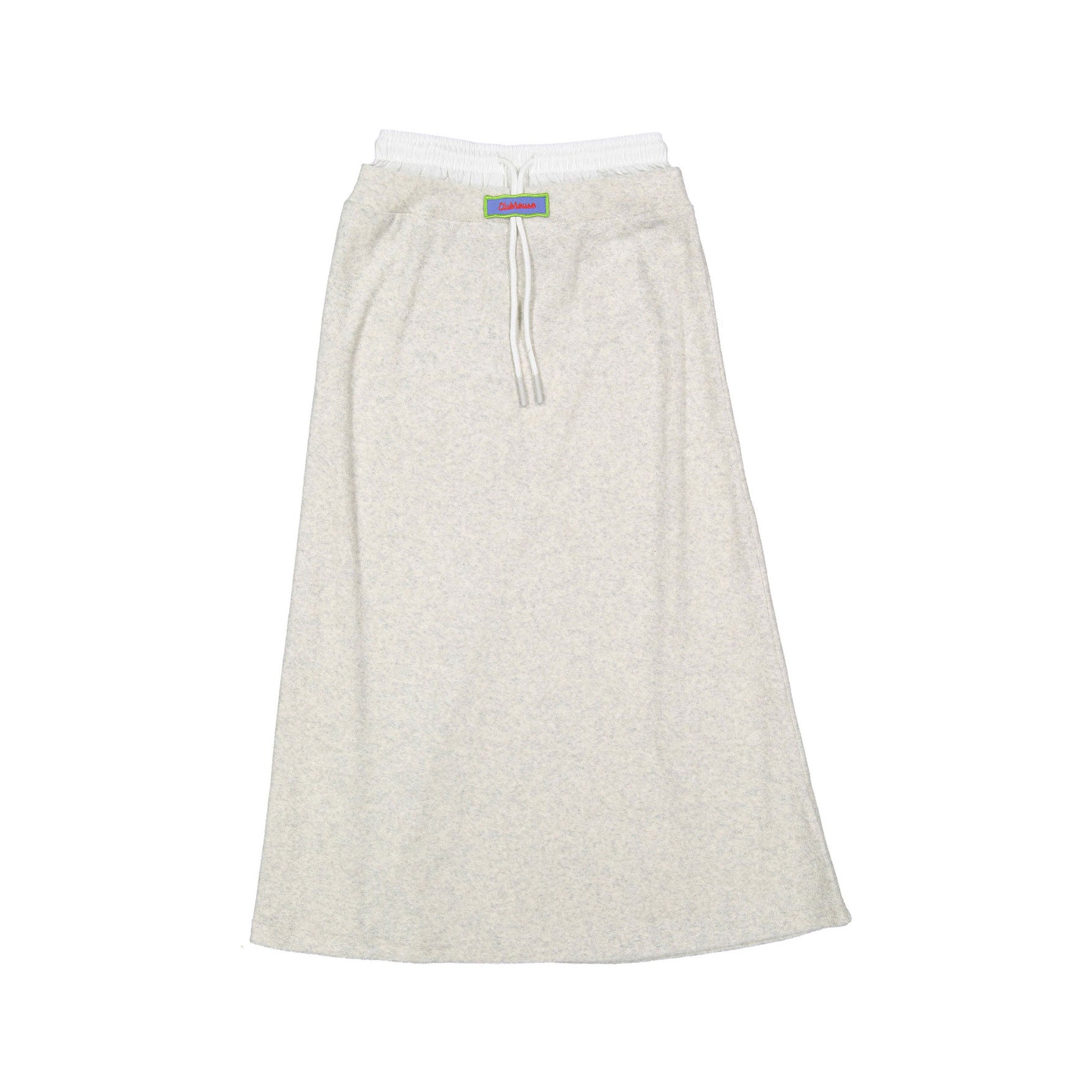 CH25108 Heather Grey Double Waistband Terry Skirt