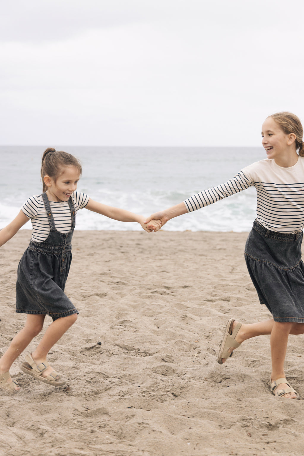 DENIM PLEATED SKIRT black denim