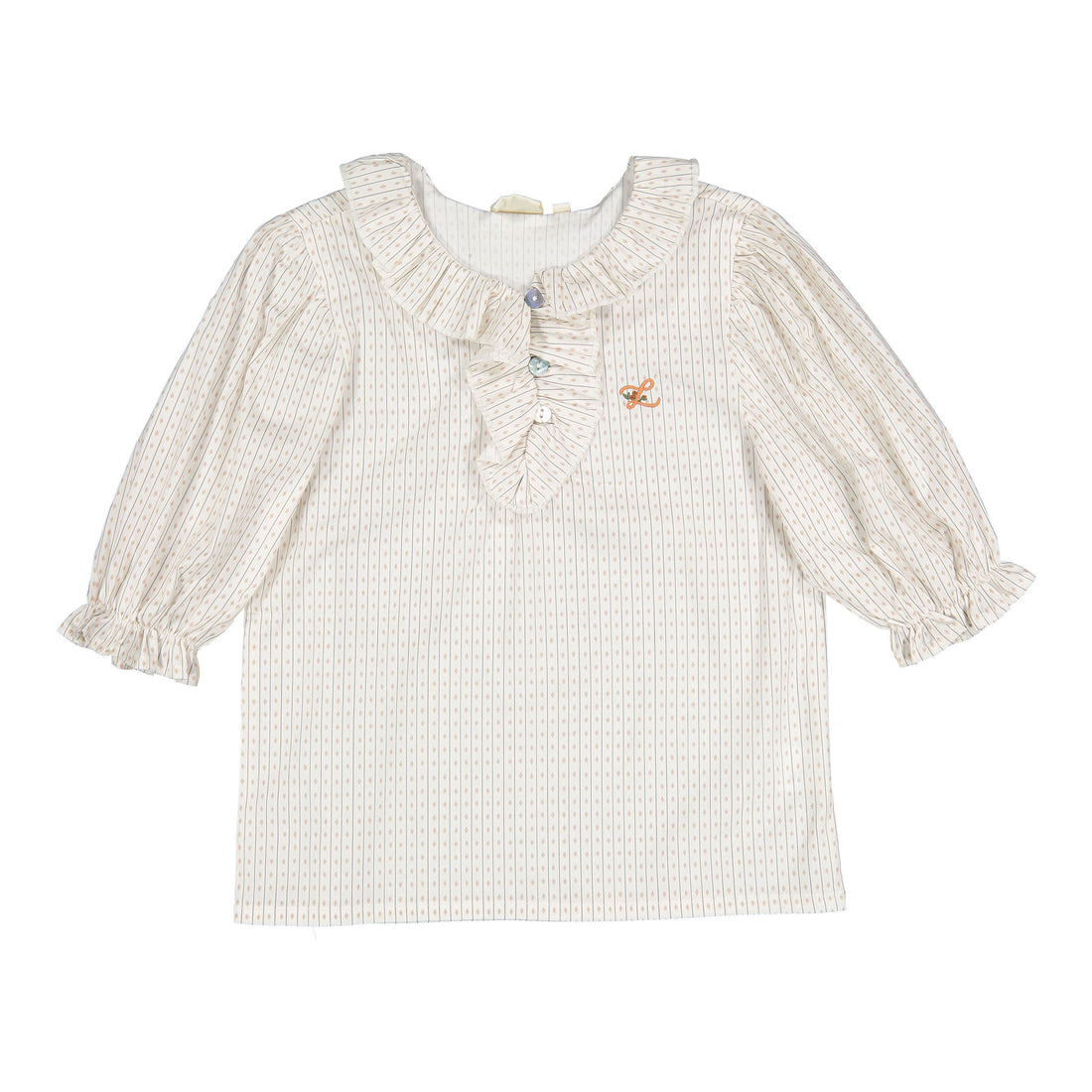 Diamond Stripe 3/4 Sleeve Blouse