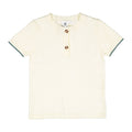 Cream Piped Henley Sweater