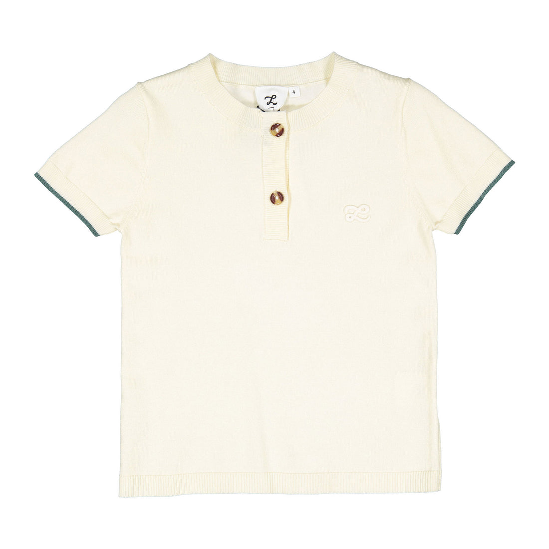 Cream Piped Henley Sweater
