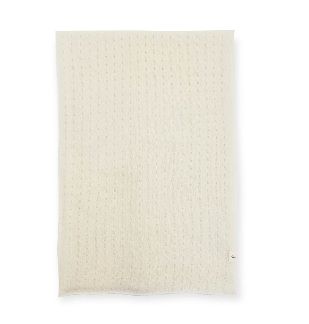 ivory Pointelle Blanket Cashmere