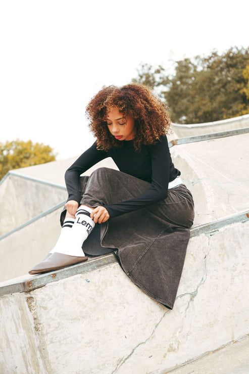 White Crew Socks