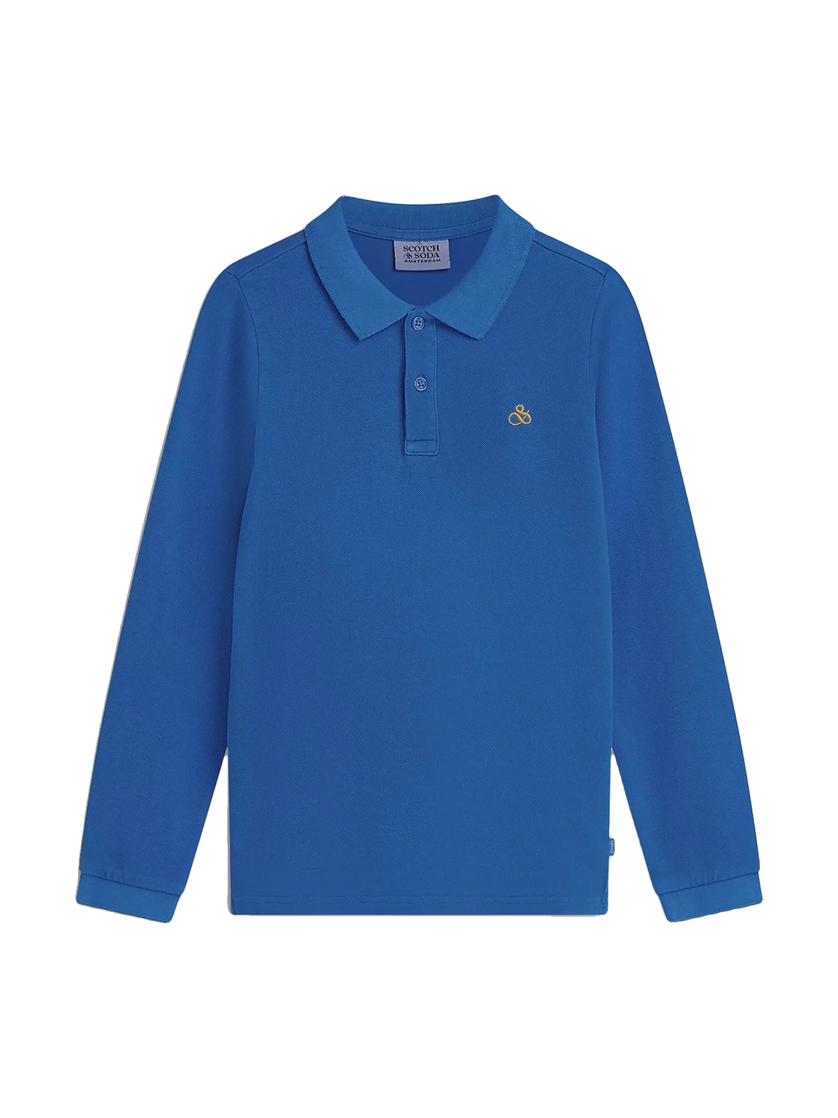 Scotch & Soda kids Long Sleeve Garment Dyed Polo - Blue