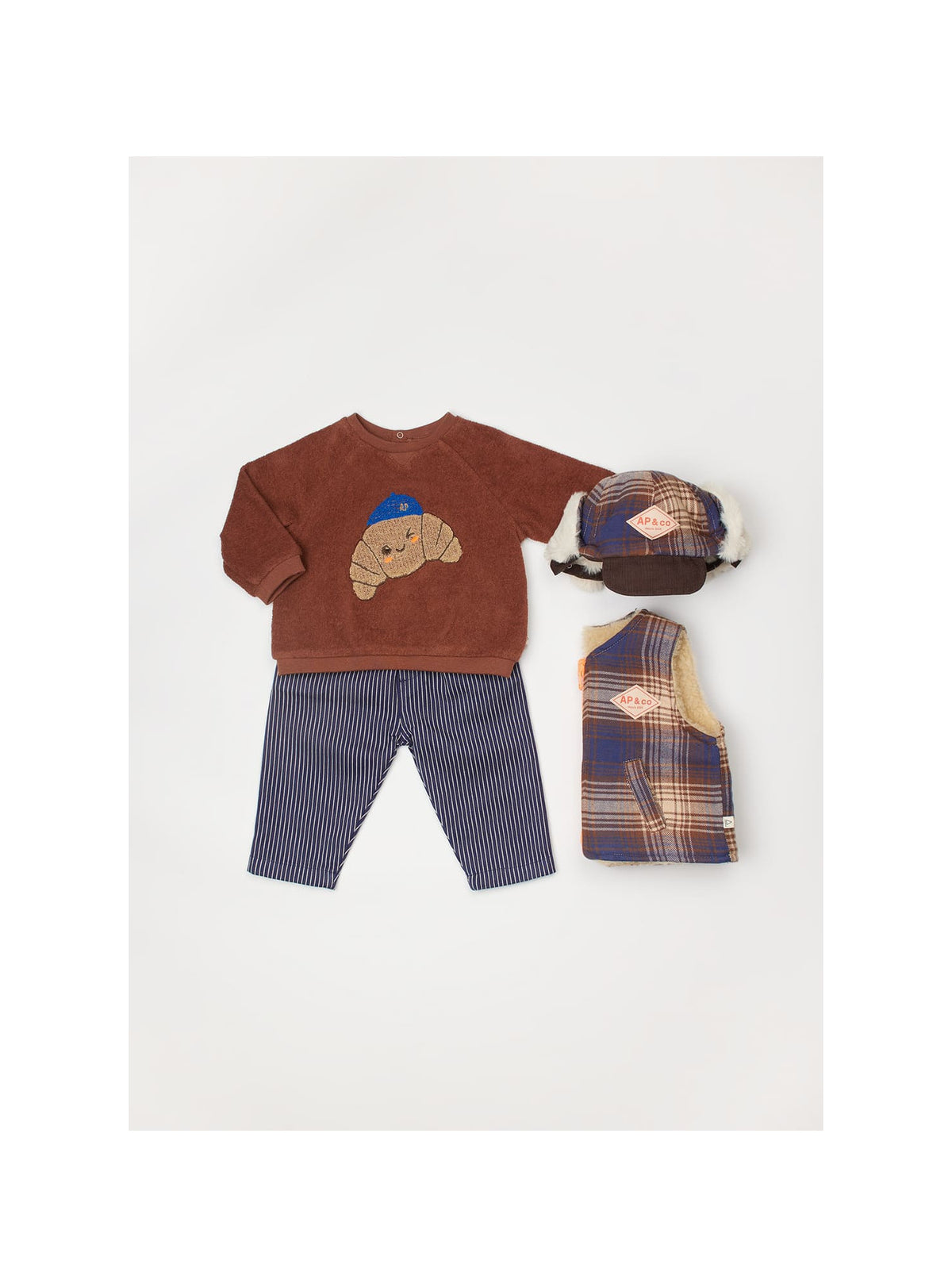 Baby Striped Pants - Navy