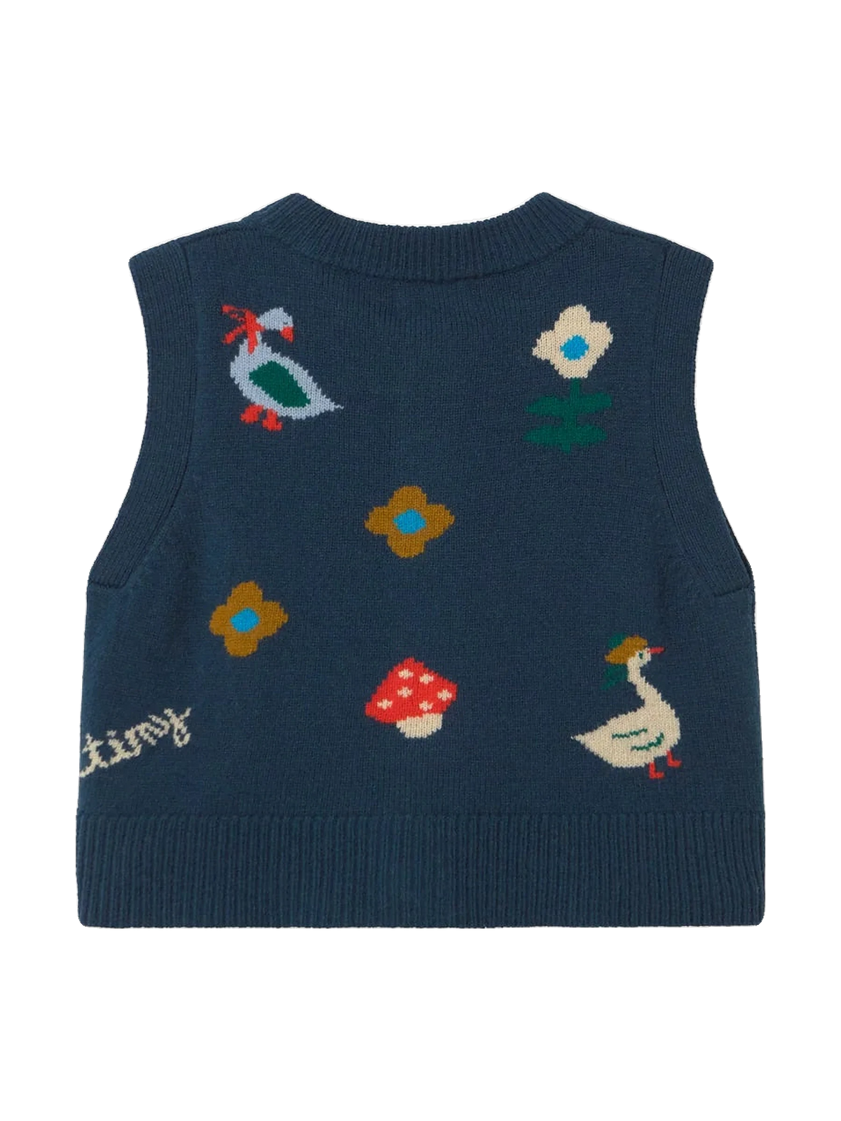 Tinycottons kids Winter Pond Vest - Ink Blue, view 2