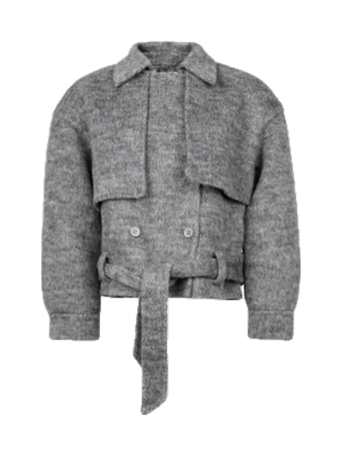 Trussardi kids Wool Trench Coat - Grey