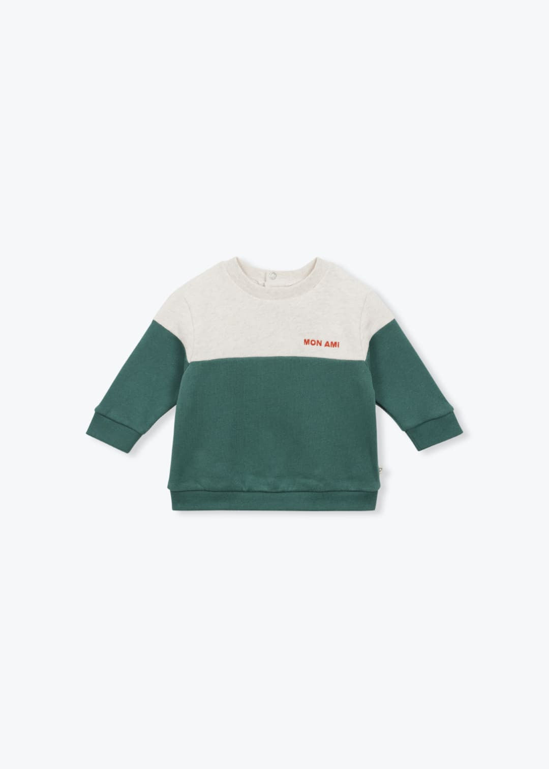 Baby Two-Tone Fleece Sweatshirt - Green