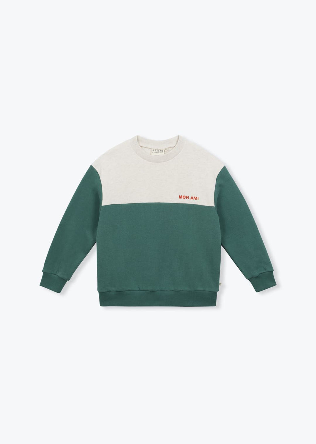 Two-Tone Fleece Sweatshirt - Green