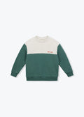 Two-Tone Fleece Sweatshirt - Green
