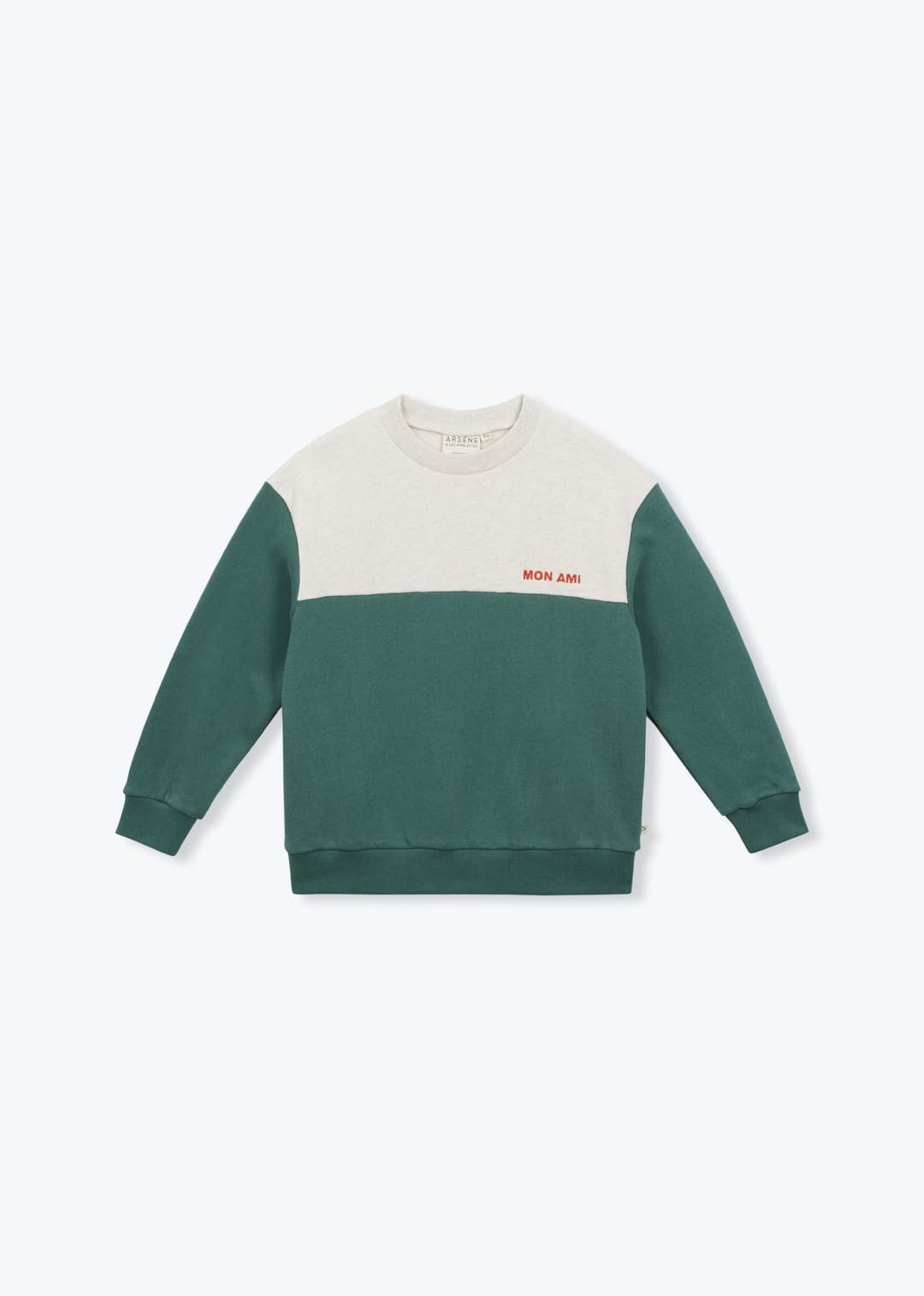 Two-Tone Fleece Sweatshirt - Green