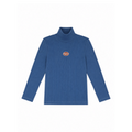 Blue Ribbed Turtleneck
