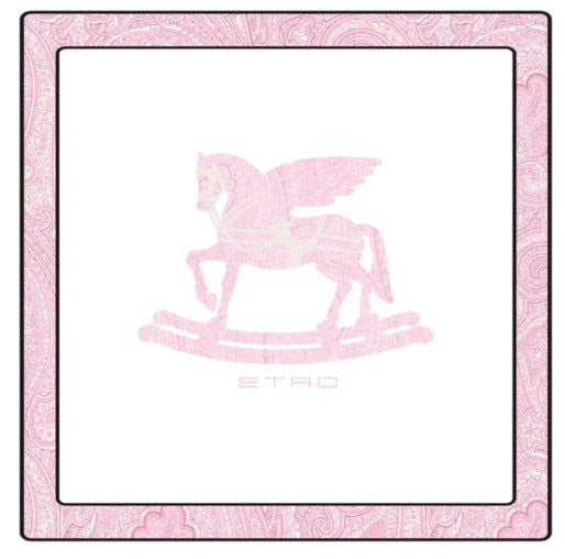 PEGASO BLANKET WITH PAISLEY TRIM PINK